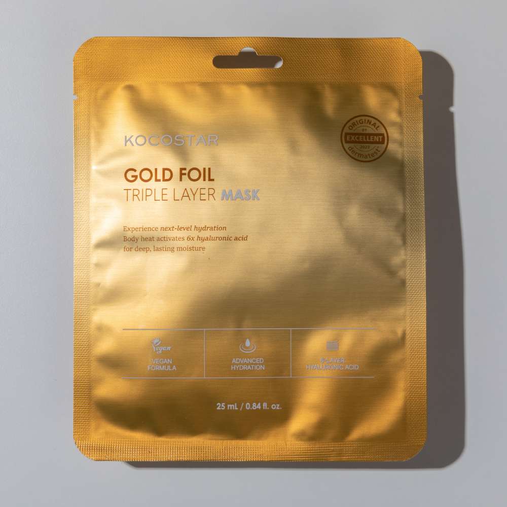 Gold Foil Triple Layer Mask x 25 ml KOCOSTART | hidratación (3)