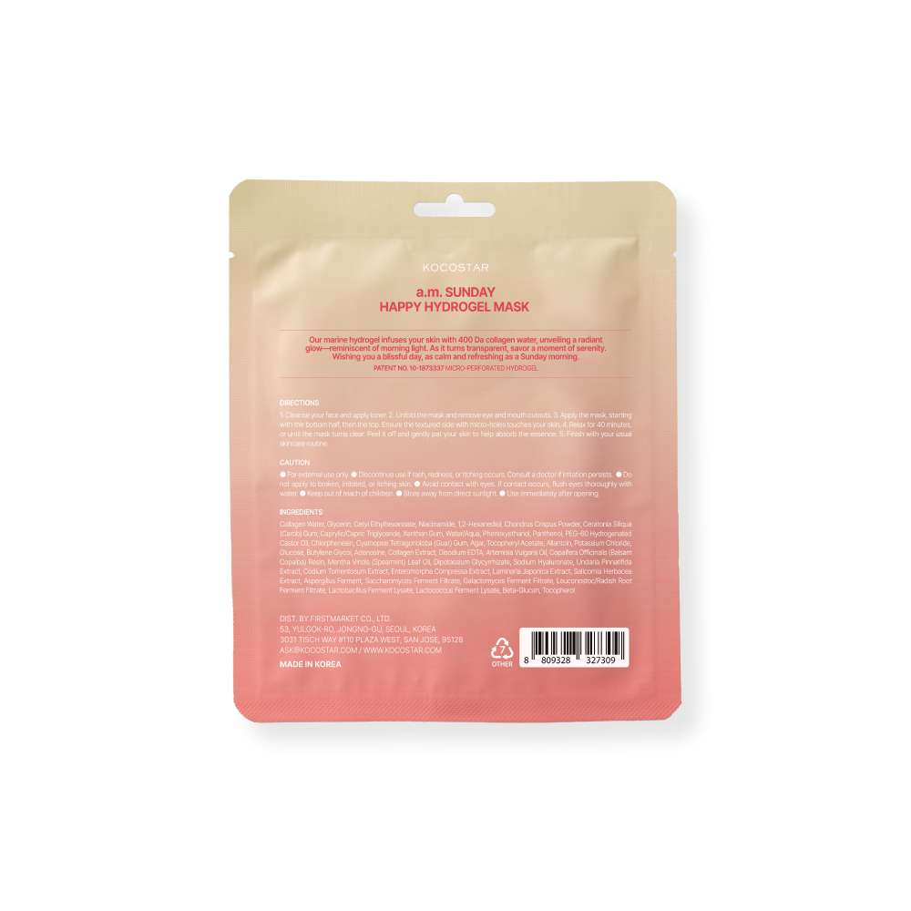 KOCOSTART A.M. Sunday Happy Hydrogel Mask x 25 g (4)