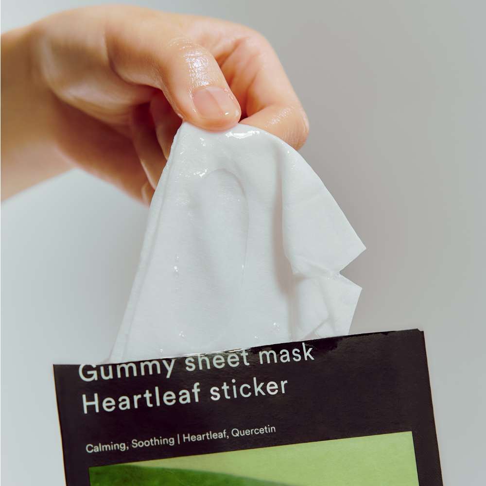 ABIB Gummy Sheet Mask Heartleaf Sticker x 1 Unidad (5)