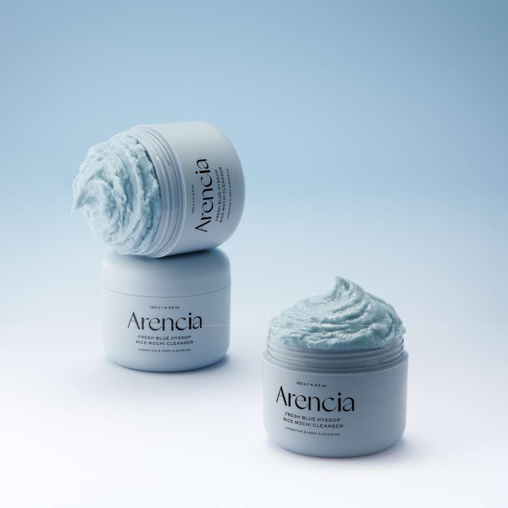 ARENCIA Fresh Blue Hyssop Rice Mochi Cleanser x 120 g (4)